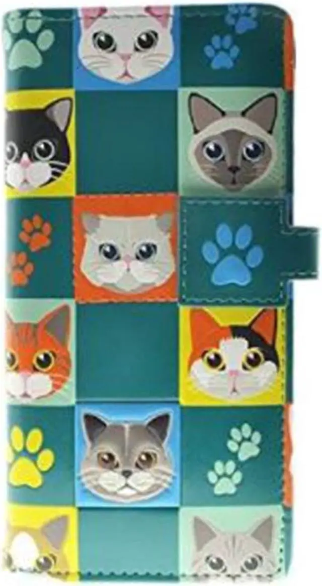 Main image of Shagwear Teal Cat Checkers Wallet