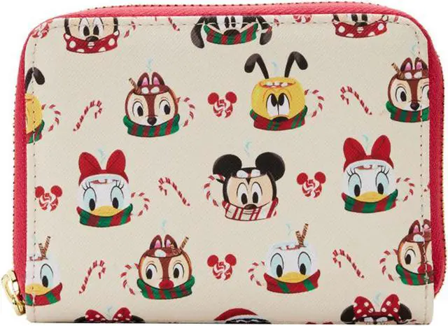 Main image of Loungefly Disney Hot Cocoa Mugs AOP Zip Around Wallet
