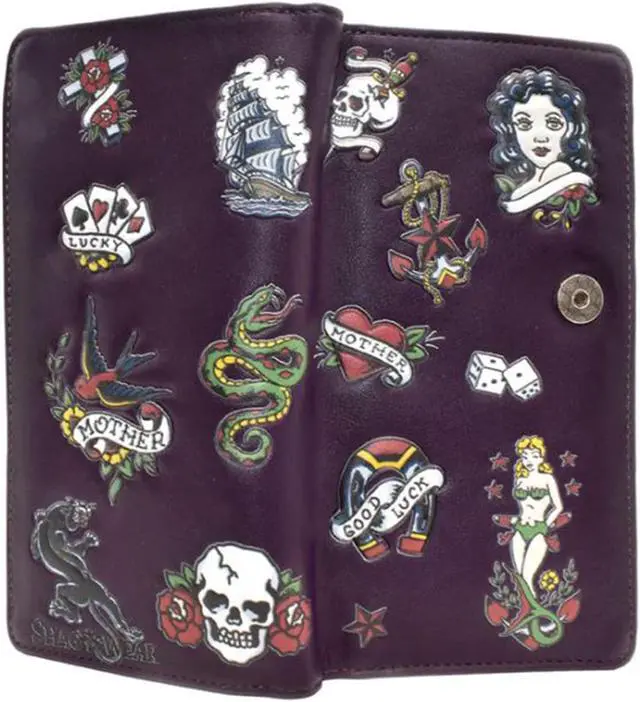 Main image of Shagwear Dark Purple Pin Up Wallet