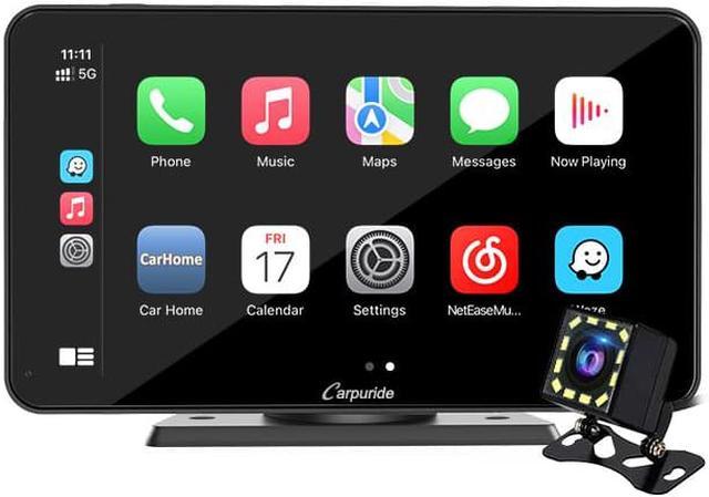 Carpuride Wireless Apple Carplay Android Auto,7Inch HD Touch Screen  Portable Car Radio Receiver,Car Stereo with Mirror Link, Google,  Bluetooth,With Rear Camera.4PX Fast Shipping Delivery time: 6-8 day 