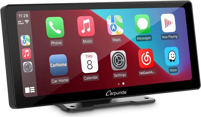 Carpuride Newest W103 Portable Wireless Apple Carplay Android Auto,10.3  Inch Full HD Touch Screen,with Bluetooth 5.0/Mirror Link/Google/GPS/Siri/FM  Car Stereo, UPS Fast Shipping 