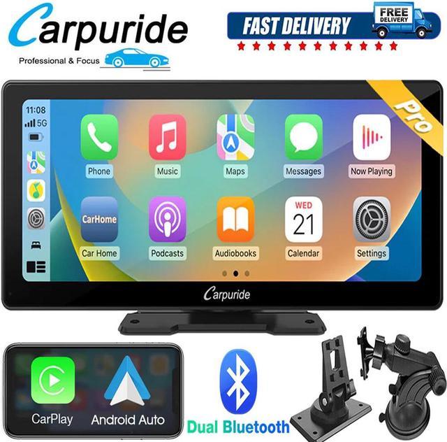 CARPURIDE W103 Pro Portable Smart Multimedia Dual Bluetooth Dashboard  Console Wireless Apple Carplay Android Auto. 4PX Worldwide Fast Shipping:  6-8 day Delivered 