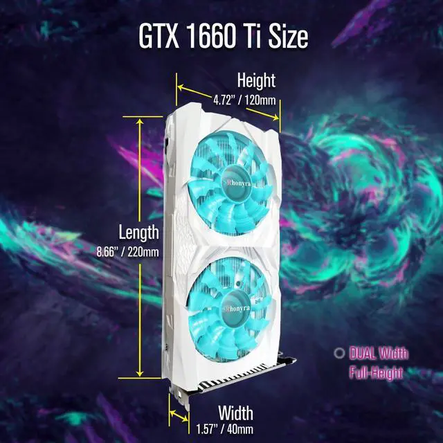 Alt view image 4 of 7 - GTX 1660 Ti 6GB Graphics Card GDDR6 192 Bit PCI-e 3.0 x16 4 Monitors Video Card Support DirectX 12 OpenGL 4.5 HDMI and 3*DisplayPort 1.4a