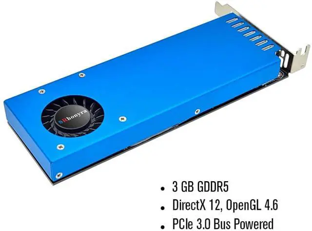 Alt view image 5 of 7 - Srhonyra GTX 1060 3GB Low Profile Graphics Card GDDR5 PCIe 3.0 X16 192 Bits SFF GPU HDMI DisplayPort Dual Displays for Compact PC Case
