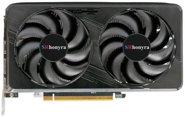 Alt view image 2 of 7 - SRhonyra GTX 1060 6GB Graphics Card 192 Bits GDDR5 PCIe 3.0 x16 Slot 6-Pin PCIe Cable Connector for Gaming Desktop PC Dual Slot Width DP,HDMI and DVI-D Display Ports