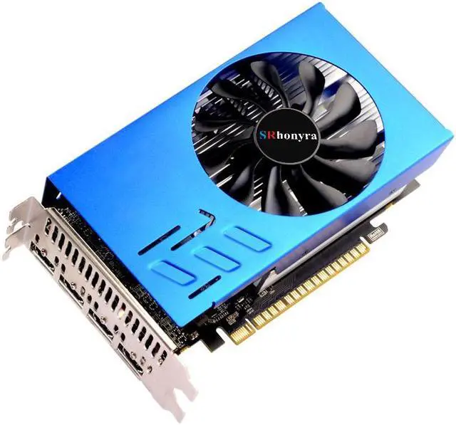 Alt view image 2 of 7 - SRhonyra GeForce GTX 1050Ti 4 monitors Video Card 4HDMI Multi-Monitors Graphics Card 4GB GDDR5 128bit  for splicing large screen/ stock trading/ CCTV Survalance / projector fusion  gtx1050ti