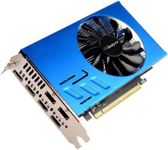 Alt view image 2 of 7 - SRhonyra Radeon R7 350 HD7750 4GB  GDDR5 6HDMI  Video Card 6 Monitors  Graphics Card GPU PCI-Express 3.0 16X 128-Bit