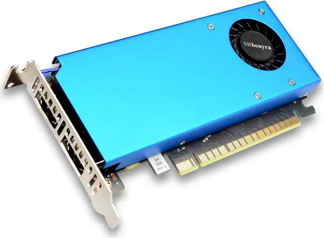 Alt view image 2 of 7 - SRhonyra GeForce GTX 1050 ti low profile video card 4G GDDR5 supper compact PCI Express 3.0 x16 Single Slot Powered by PCI bus HDMI DP port low profile gpu lp gpu