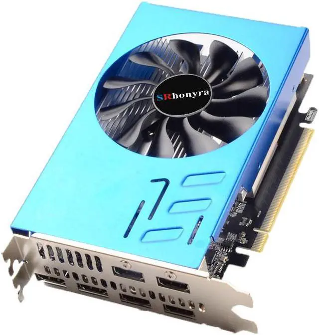Alt view image 2 of 7 - SRhonyra Rx 580 4GB 6 monitors Graphics Card 6HDMI video card 6-Screen Projection Fusion Stock trading Splicing Large Screen 4GB