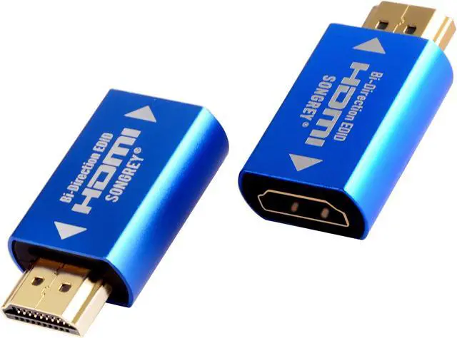 Main image of SRhonyra HDMI EDID Emulator Passthrough 4th Generation for Video Splitter Switch Extender Pass-Through Adapter Male to Female Coupler Dummy Plug HDMI 1920*1080@60Hz  2Pack