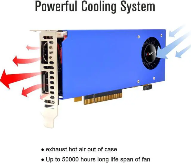 Alt view image 5 of 7 - SRhonyra Radeon AMD RX550 low profile video card 4G GDDR5 128bit low profile gpu lp gpu HDMI DP port low profile graphics card PCIE 3.0 8X ,compatiable 16X
