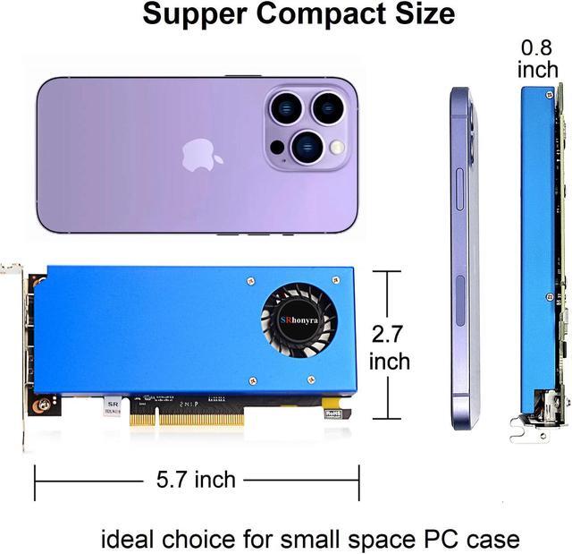 Alt view image 3 of 7 - SRhonyra AMD Radeon RX 550 2 HDMI Dual Monitors Video Card Low Profile Graphics Card Single Slot 4G GDDR5 PCIE 3.0 8X ,16X Compatible low profile gpu SFF gpu