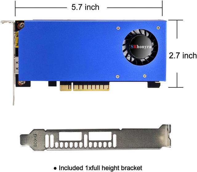 Alt view image 5 of 7 - SRhonyra AMD Radeon RX 550 2 HDMI Dual Monitors Video Card Low Profile Graphics Card Single Slot 4G GDDR5 PCIE 3.0 8X ,16X Compatible low profile gpu SFF gpu
