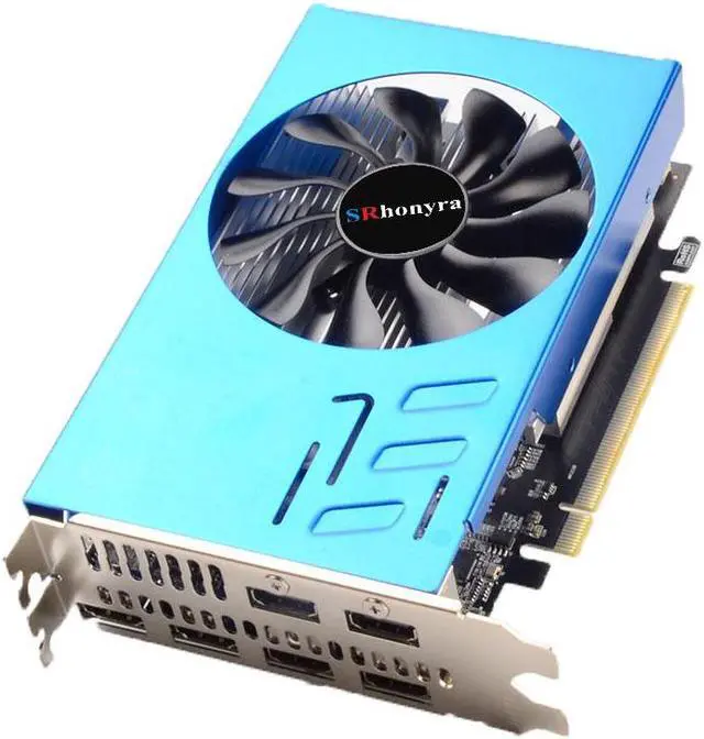 Alt view image 3 of 7 - SRhonyra Radeon R7 350 HD7750 4GB GDDR5 6HDMI Video Card 6 Monitors Graphics Card GPU PCI-Express 3.0 16X 128-Bit 2G