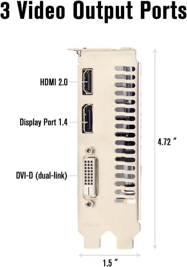 Alt view image 7 of 7 - SRhonyra AMD Radeon RX 590 GME 2304SP 8GB GDDR5 Graphics Card Gaming video card 256-Bit PCIe 3.0 x16 6-Pin Connector Desktop Computer GPU with HDMI+DP+ DVI-D Ports