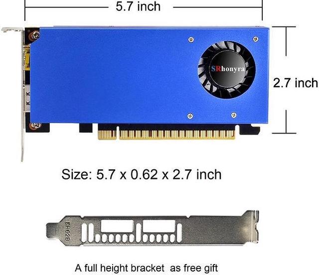 Alt view image 5 of 7 - SRhonyra GeForce GTX 1050 Ti 4GB 2HDMI  Low Profile Video Card SFF GPU GDDR5 128 Bit PCIe 3.0 x16  Dual Monitor Display Graphics Card