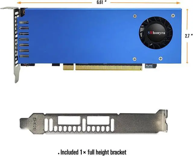 Alt view image 4 of 7 - SRhonyra Geforce GTX 1060 6GB Low Profile Graphics Card GDDR5 2HDMI Dual Monitors display PCIe 3.0 X16 160 Bits SFF GPU