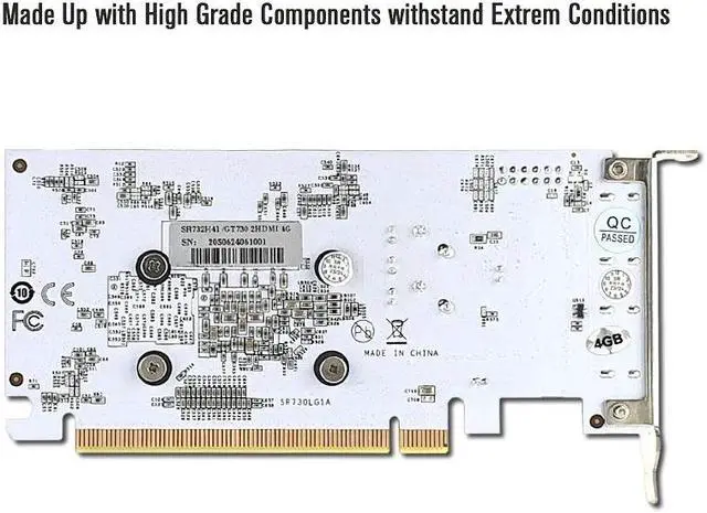 Alt view image 7 of 7 - SRhonyra GT 730 4GB low profile graphics card 128 Bit DDR3,  2×HDMI dual monitors video card, single slot  PCIe X16 2.0, Compatible DirectX 11 OpenGL 4.2 for SFF PC 2U chassis