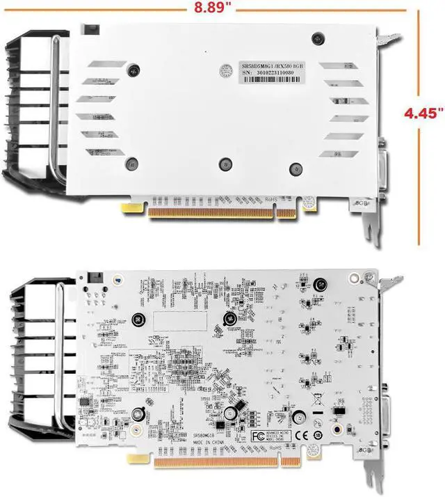 Alt view image 6 of 7 - SRhonyra AMD RX 580 8GB Gaming graphics card 2048SP GDDR5  256Bit PCI Express 3.0 x16 6Pin Gaming Video Card Mining GPU Gaming GPU with HDMI DP DVI Port