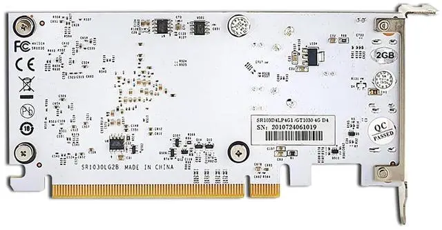 Alt view image 7 of 7 - SRhonyra GeForce GT 1030 4GB  Graphics Card  HDMI +DisplayPort  Support 2 monitors display 4K resolution  pci express 3.0 Low Profile GPU