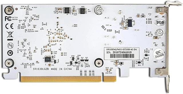 Alt view image 5 of 7 - SRhonyra GT 1030 4GB Low Profile Graphics Card, GDDR4, 64-Bit,PCI-e 3.0 x4 x8 x16 Compatible, DirectX 12 OpenGL 4.5 HDCP 2.2
