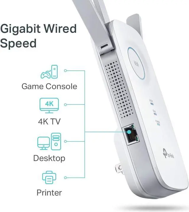 Alt view image 5 of 7 - TP-Link AC1750 WiFi Extender (RE450), PCMag Editor's Choice, Up to 1750Mbps, Dual Band WiFi Repeater, Internet Booster, Extend WiFi Range further