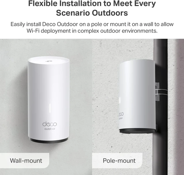 Alt view image 3 of 7 - TP-Link Deco Outdoor Mesh WiFi (Deco X50-Outdoor), AX3000 Dual Band WiFi 6 Mesh, 2 Gigabit PoE Ports, 802.3at PoE+,Weatherproof, Works with All Deco Mesh WiFi