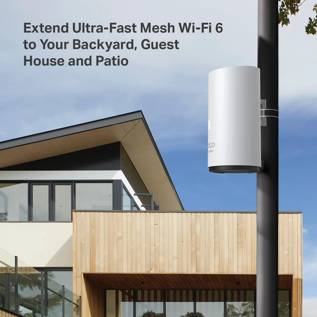 Alt view image 7 of 7 - TP-Link Deco Outdoor Mesh WiFi (Deco X50-Outdoor), AX3000 Dual Band WiFi 6 Mesh, 2 Gigabit PoE Ports, 802.3at PoE+,Weatherproof, Works with All Deco Mesh WiFi