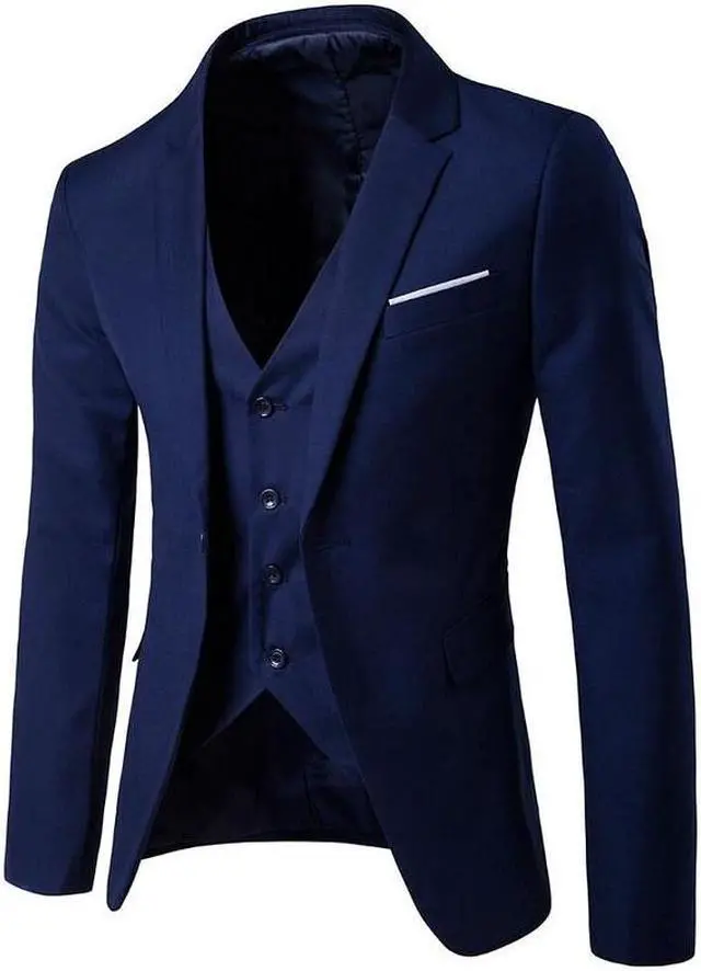 Alt view image 2 of 6 - Men's Suits Sets(3 pieces)slim fit one button