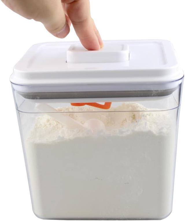 Milk powder or food storage container, momohippo, push-button