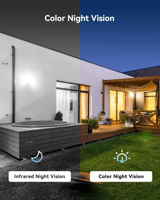 Alt view image 2 of 7 - 4K Security Camera System with 4 Indoor/Outdoor 8MP Bullet Cameras & 8-Channel 2TB DVR Color Night Vision, True Detect, 24/7 Surveillance, IP66, Spotlights, Siren & Mic