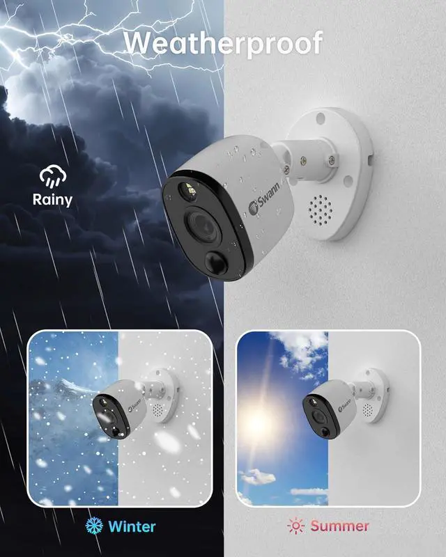 Alt view image 5 of 7 - Swann Add-On DVR Bullet Security Camera System with Sensor Spotlight, 4K Ultra HD Video, Indoor or Outdoor Design, Dusk to Dawn Color Night Vision Plus True Detect Heat and Motion Detection, 1 Pack