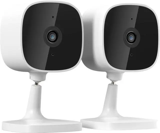 Main image of Swann EVO 2K HD Security Camera 2-Pack, Indoor Wi-Fi Plug-In, Motion Detection, Night Vision, 2-Way Talk, Local/Cloud Storage