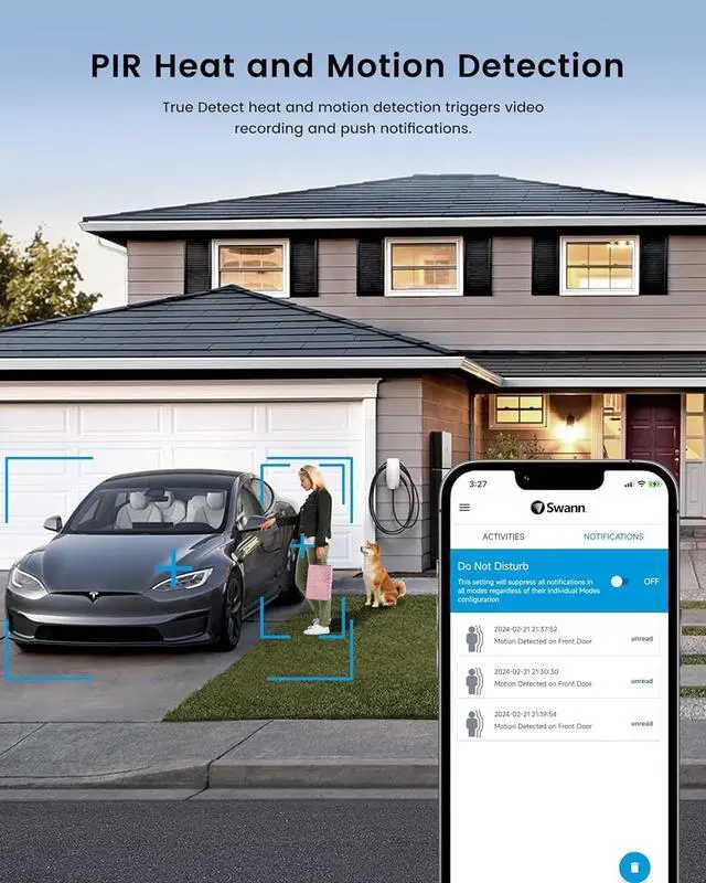 Alt view image 3 of 4 - Swann Xtreem 4K 2Pack Wireless Security Cameras with 32GB Micro SD & Cloud Storage, Indoor & Outdoor Surveillance, Ideal for Baby Monitor & Home, 2-Way Talk, Wi-Fi, No Monthly Fee, 4KXTRMPK2-GL