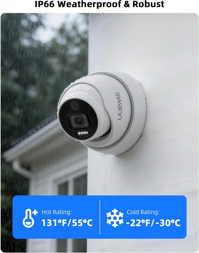 Alt view image 7 of 7 - Swann 4K Wired DVR Security Camera System, 4 Domes, 8 Channel, 1TB HDD
