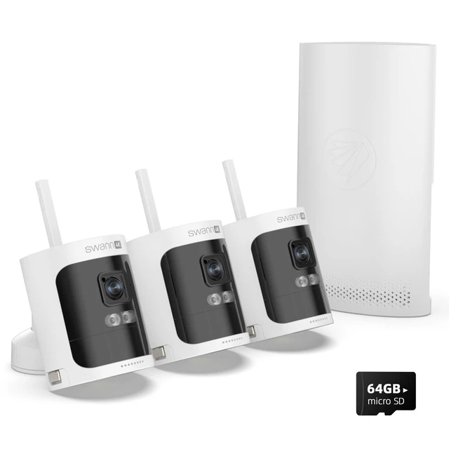 Main image of Swann AllSecure4K Wireless Security Kit with 3X Wire-Free Cameras & NVR Tower