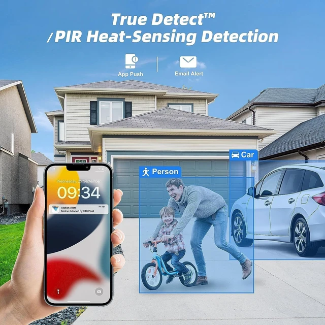 Alt view image 4 of 7 - Swann 4K Security Camera System, 4 Indoor/Outdoor Wired 8MP Bullet Cameras,8 Channel DVR with 2TB,Color Night Vision, True Detect, 24/7 Home Surveillance, IP66 Weatherproof, Spotlights, Siren & Mic