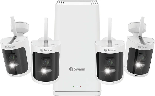 Main image of Swann AllSecure650 2K Wireless Security Kit with 4 x Wire-Free Cameras & Power Hub NVR