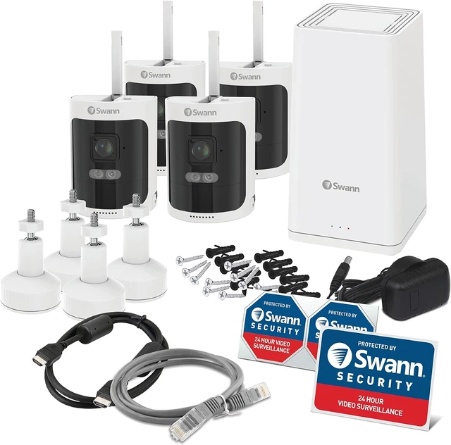 Alt view image 6 of 7 - Swann AllSecure650 2K Wireless Security Kit with 4 x Wire-Free Cameras & Power Hub NVR