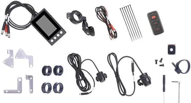 Alt view image 5 of 7 - MERCYLION M1502 Sportbike Dashcam 1080p Front Rear Dual Lens Waterproof with 3" Screen, GPS, Night Vision, Bluetooth remote, 32G Card