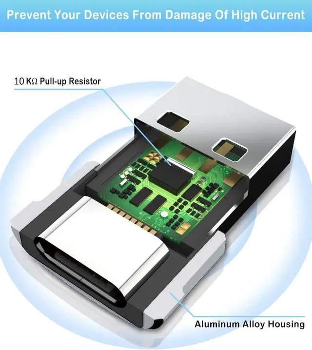 Alt view image 3 of 6 - KEHIPI USB to USB C Adapter 4 Pack,Type C Female to USB A Male Charger Connector for Apple iPhone 12 13 14 15,iPad 8 8th 9 9th 10 10th Air 4th 5 5th Mini 6 Generation,Samsung Galaxy Z Flip Fold S23