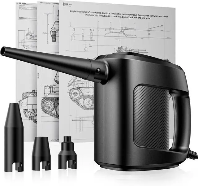 Main image of Electric Air Duster 550W  Powerful Compressed Air Blower for PC, Laptop, Electronics, Home Cleaning  Replaces Canned Air, Datavac Alternative