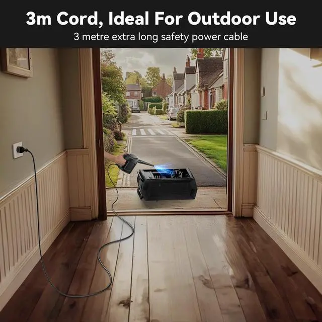 Alt view image 3 of 7 - Electric Air Duster 550W  Powerful Compressed Air Blower for PC, Laptop, Electronics, Home Cleaning  Replaces Canned Air, Datavac Alternative