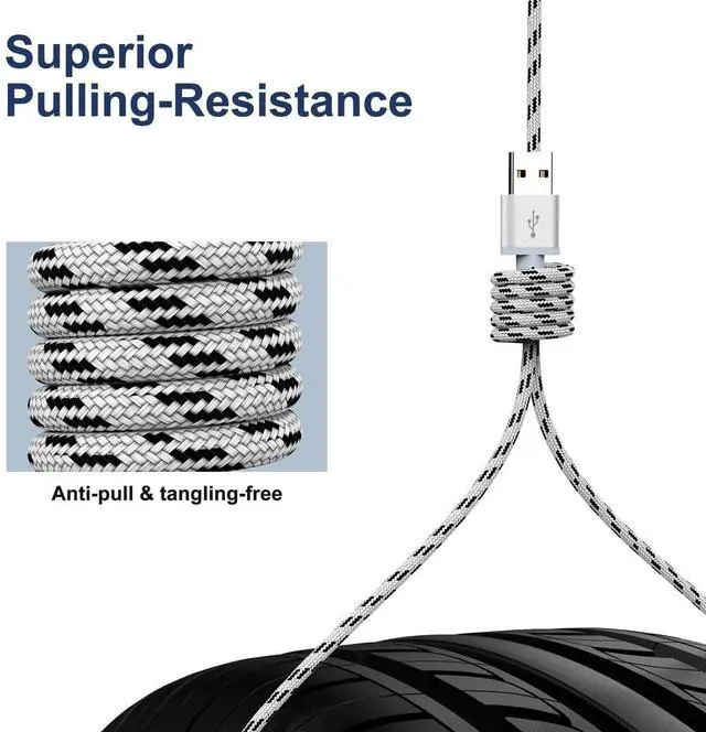 Alt view image 5 of 6 - KEHIPI 10ft Multi Charging Cable, 2Pack 4 in 1 Long Multiple Charging Cord,Multi Chargers for All Devices,USBC Cable with Lightning/Micro USB/Type C Ports for iPhone Series/Tablets/Samsung Galaxy/PS