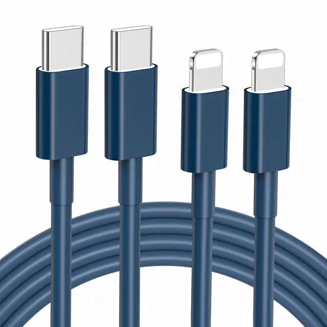 Main image of KEHIPI USB C to ightning Cable 2Pack 6FT for iPhone Fast Charger CableMFi Certified Type C to ightning Charging Cord Compatible with iPhone 14 13 13 Pro Max 12 12 Pro Max 11 XS XR X 8 iPad, Blue