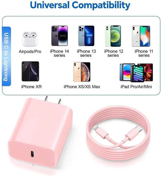 Alt view image 6 of 7 - KEHIPI for iPhone Charger Fast Charging,MFi Certified 3 Pack 20W PD USB C Wall Charger Adapter with 6FT USB C to ightning Fast Charging Cable Compatible with iPhone 14/13/12/11/Pro/Pro Max/Xs/Xr/X