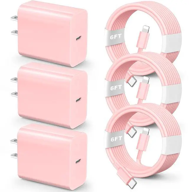 Main image of KEHIPI for iPhone Charger Fast Charging,MFi Certified 3 Pack 20W PD USB C Wall Charger Adapter with 6FT USB C to ightning Fast Charging Cable Compatible with iPhone 14/13/12/11/Pro/Pro Max/Xs/Xr/X