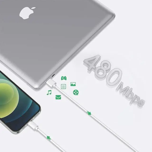 Alt view image 6 of 7 - KEHIPI iPhone Charger,  2 Pack 3FT Lightning Cable Cube Phone Charging Transfer Cord Cable with USB Plug Wall Charger Block Travel Adapter for iPhone 14/13/12/11/SE 2022/8/7/XS/XR/X/iPad