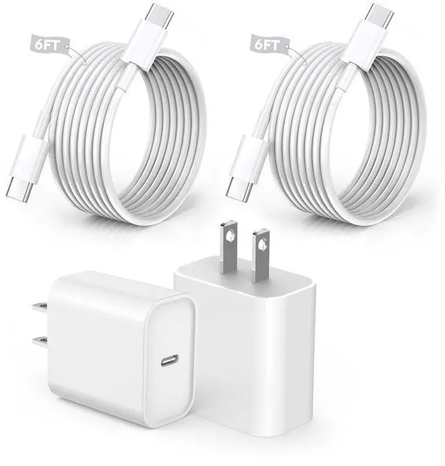 Main image of KEHIPI Fast iPhone 16 15 Charger, 2Pack 20W USB C Fast Charger Block iPhone 16 Charger Fast Charging with 6FT Long USB C to C Cable for iPhone 16/16 ProMax/15 Plus/15 Pro, iPad 10/Mini 6/Air 4/5/