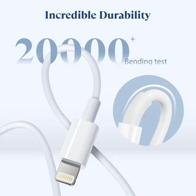 Alt view image 5 of 7 - KEHIPI  iPhone 14 13 12 11 Charger Fast Charging [MFi-Certified], 20W Type-C Fast Charger Blocks with 6FT USB C to Lightning Cables Compatible with iPhone 14/13/ 12/11/ XS/XR/X/ 8 /iPad (2Pack)